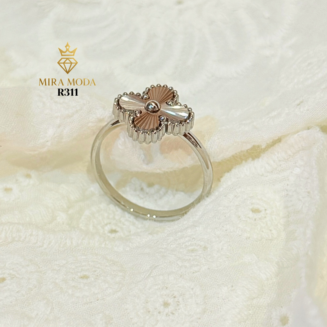 R311 Lucky Clover Ring 14mm| MIRA MODA