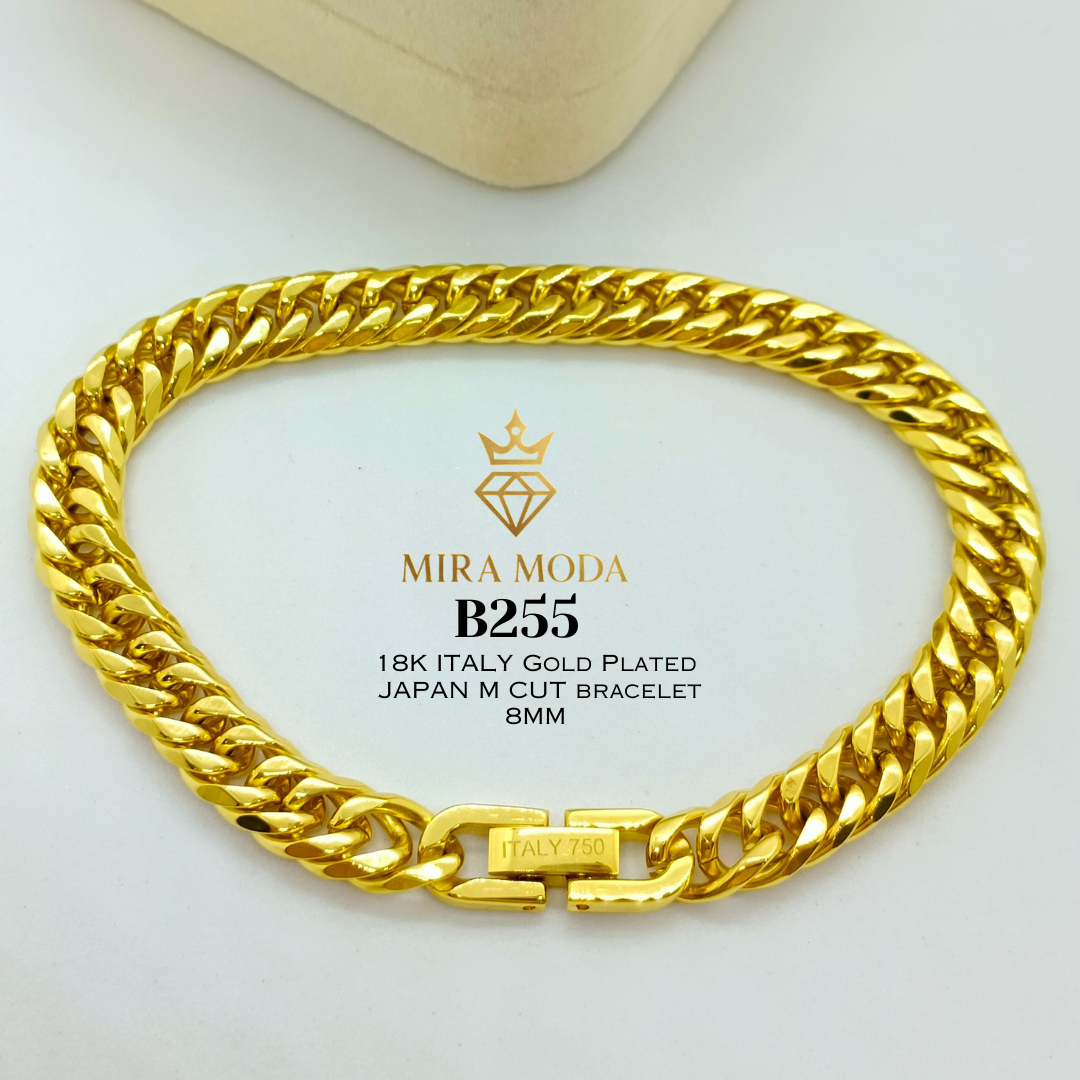 B255-Japan M Cut Clip Lock Necklace | MIRA MODA