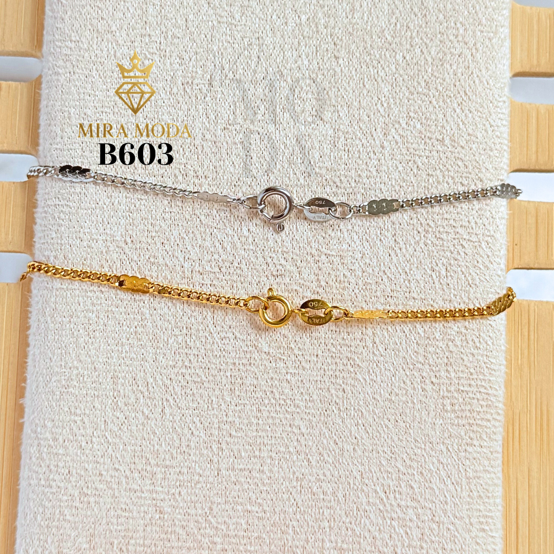 B603 Anklet Gold Plated Bracelet Hypoallergenic Tarnish-Resistant Water-Safe Jewelry for Men & Women | MIRA MODA