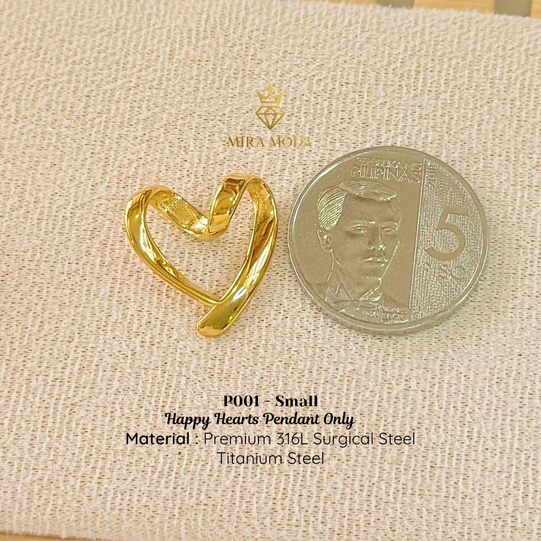 P001 Happy Open Heart Pendant Only MIRA MODA