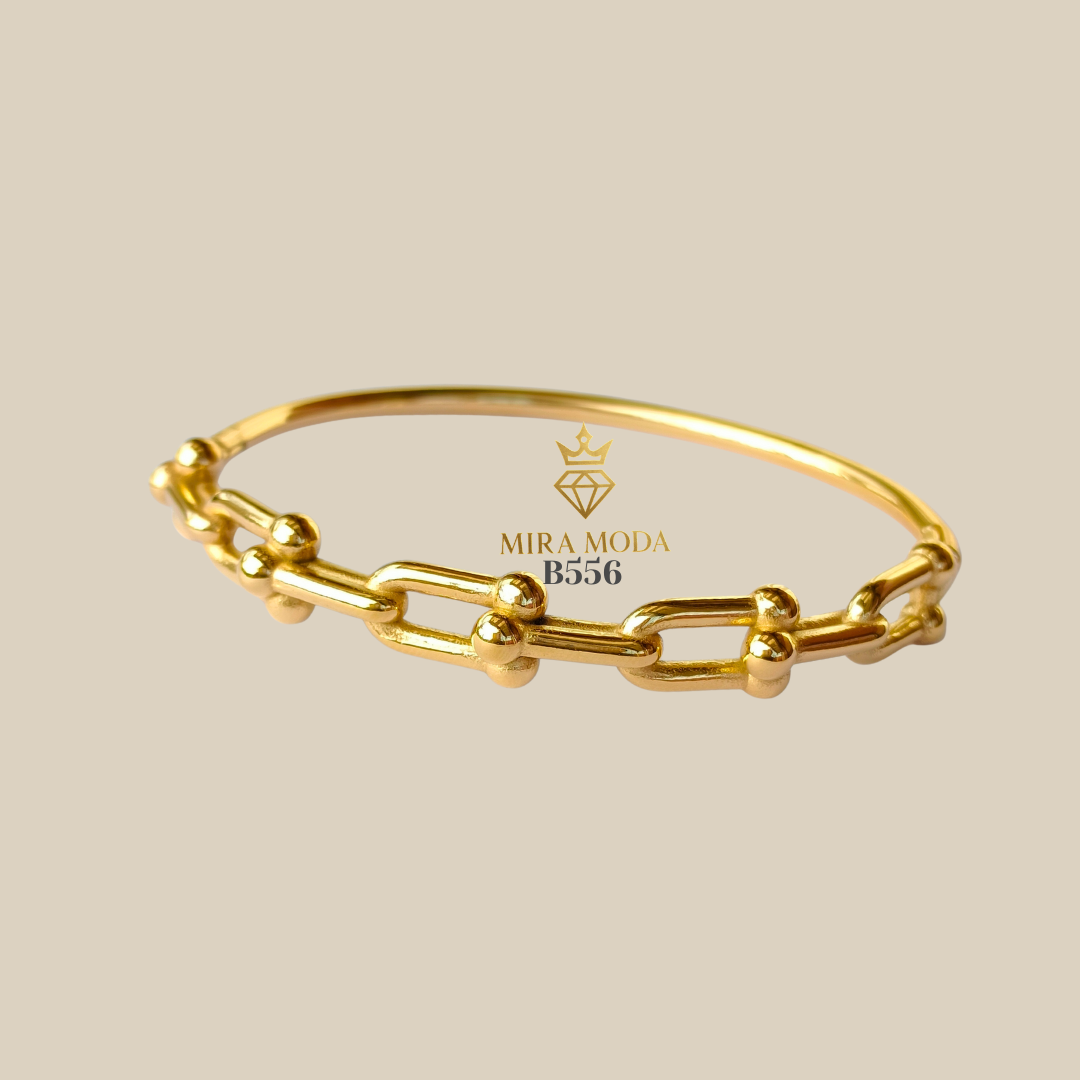 B556 Trendy U Shape Hardware Bangle 18cm | MIRA MODA