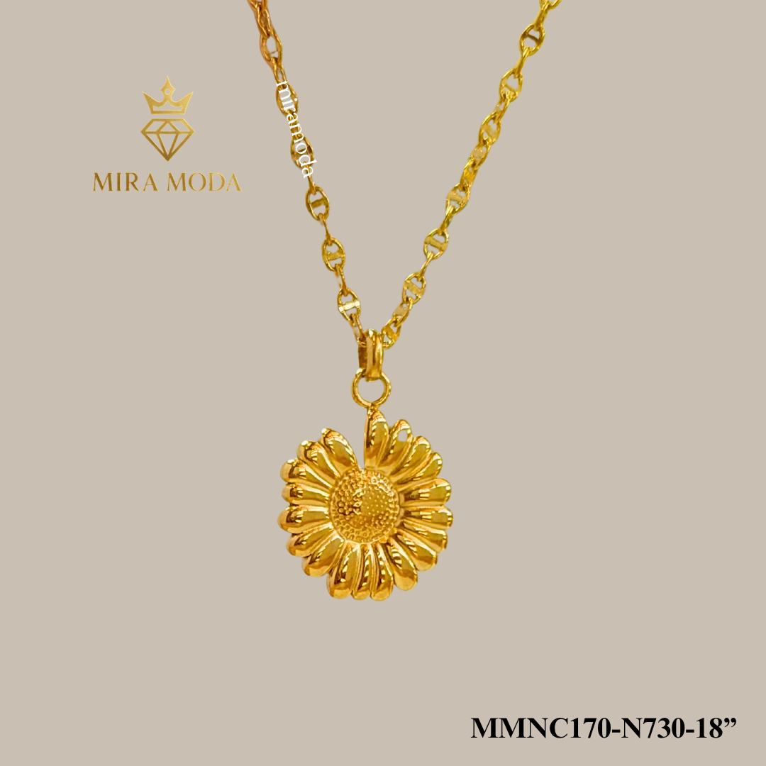 N730 Sunflower Pendant Necklace