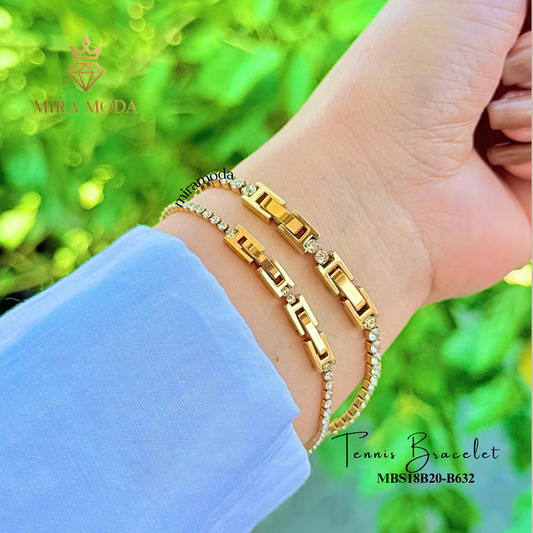 B632 Luxury Aesthetic Tennis Bracelet ✨ Tarnish Resistant Hypoallergenic | MIRA MODA