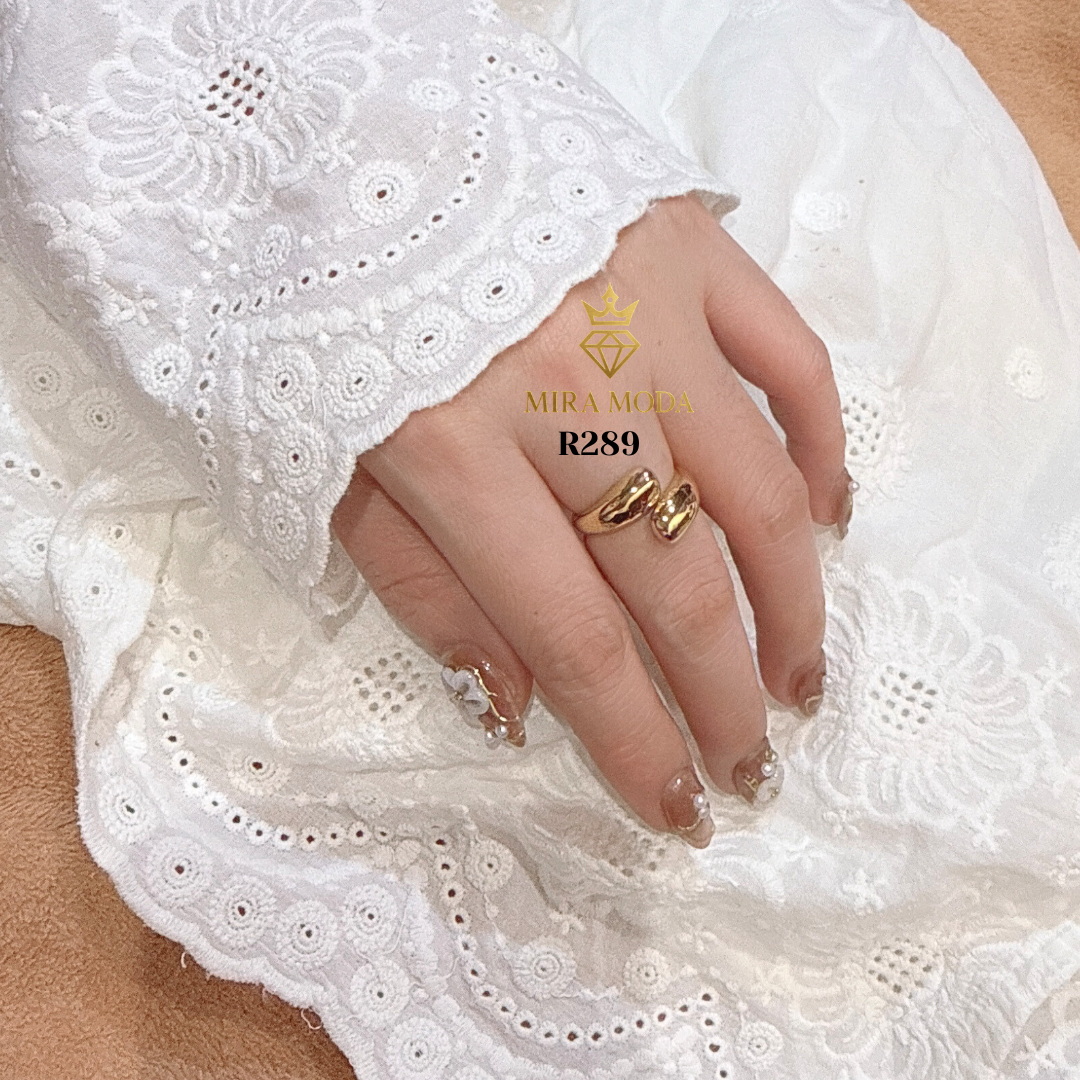 R289 – Tear Drop Adjustable Ring For Men & Women | MIRA MODA