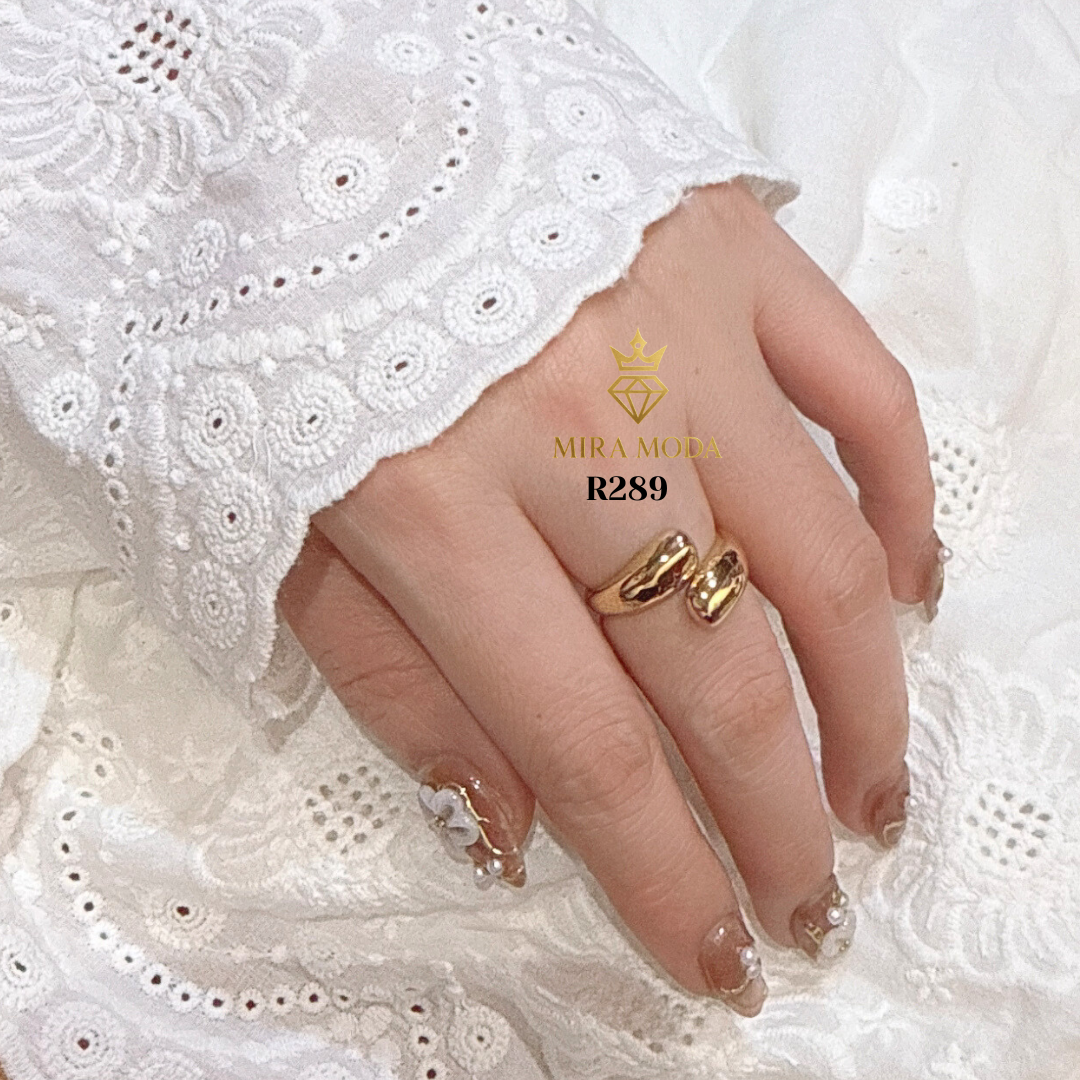 R289 – Tear Drop Adjustable Ring For Men & Women | MIRA MODA