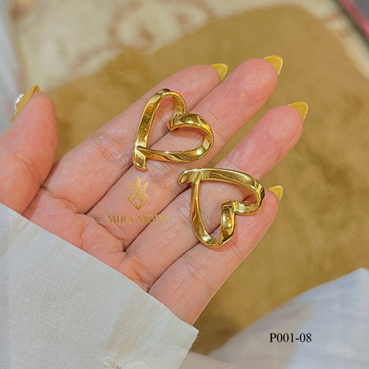 P001 -Trendy Electroform Open Heart Pendant Only Daily Wear | MIRA MODA