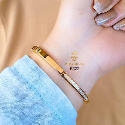 B577 Trendy U Shape Bangle 18cm | MIRA MODA