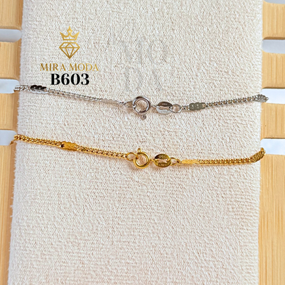 B603 Anklet Gold Plated Bracelet Hypoallergenic Tarnish-Resistant Water-Safe Jewelry for Men & Women | MIRA MODA