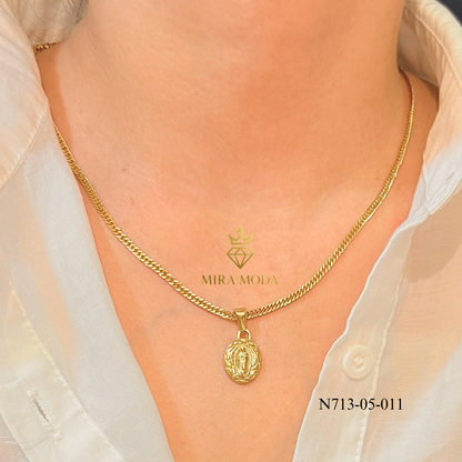 N713 -Miraculous Medal Necklace Mama Mary Religious Pendant Tarnish Resistant Hypoallergenic n215 | MIRA MODA