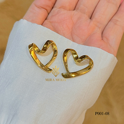 P001 -Trendy Electroform Open Heart Pendant Only Daily Wear | MIRA MODA