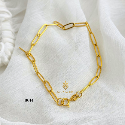 B614 Paper Clip Link  Bracelet | MIRA MODA