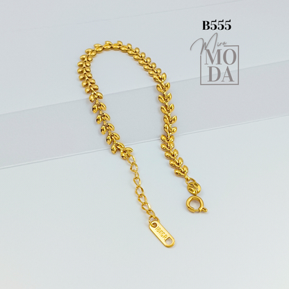 Prosperity Leaf Motif Palay Bracelet-B555