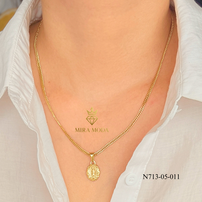 N713 -Miraculous Medal Necklace Mama Mary Religious Pendant Tarnish Resistant Hypoallergenic n215 | MIRA MODA