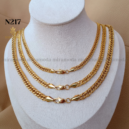 N217 Japan Cut Style Chain Italy Gold Plated Tarnish Resistant Hypoallergenic Daily Wear | MIRA MODA