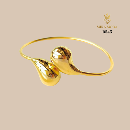 B545 Trendy Tear Drop Light Weight Bangle Adjustable | MIRA MODA