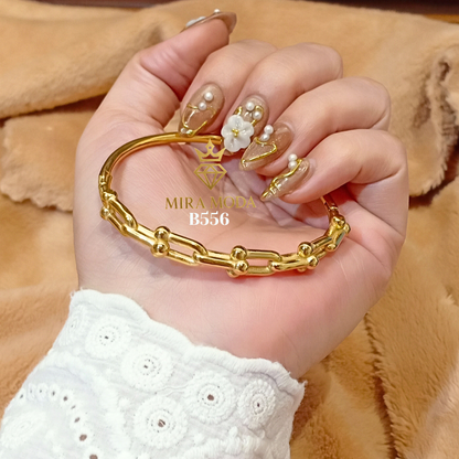 B556 Trendy U Shape Hardware Bangle 18cm | MIRA MODA