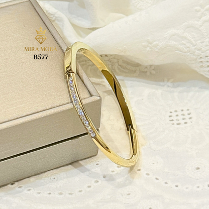 B577 Trendy U Shape Bangle 18cm | MIRA MODA