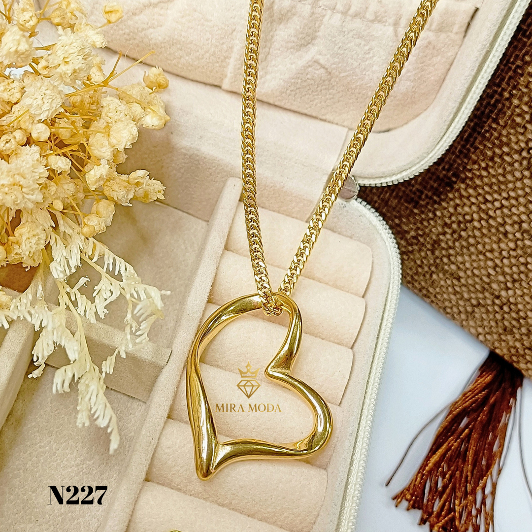 N227-Japan Style | Open Heart Necklace| MIRA MODA