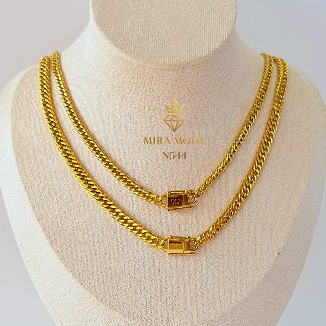 N544-Japan Style Triple Lock Necklace | MIRA MODA