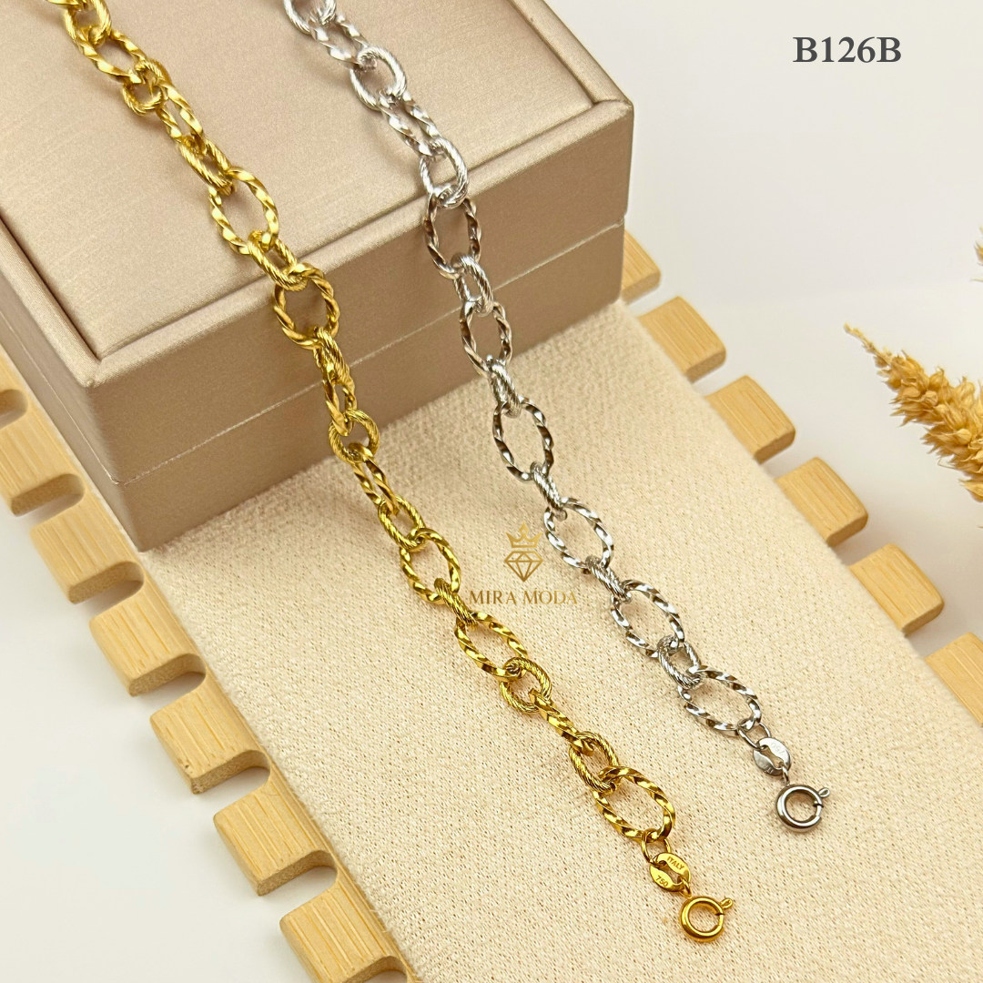 B126B – Twisted Chain Bracelet | MIRA MODA