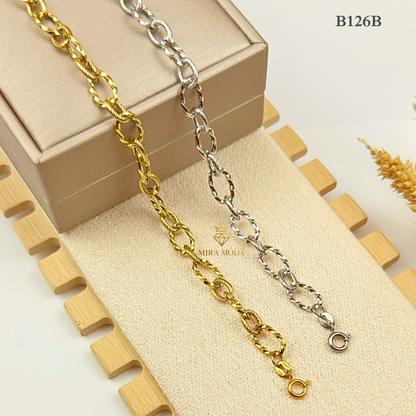 B126B – Twisted Chain Bracelet | MIRA MODA