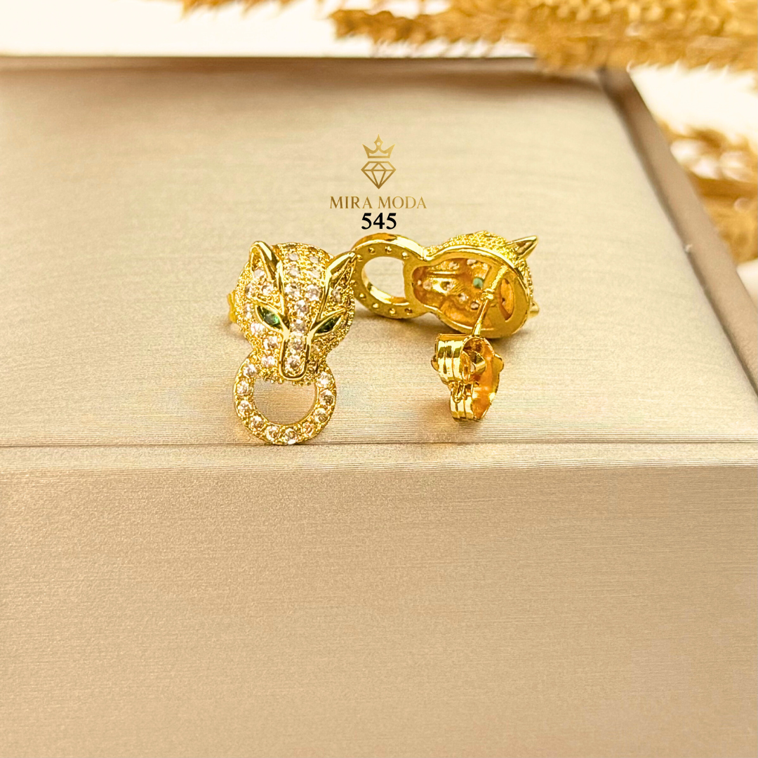 545  Exquisite Panther Head Earrings Stud Earrings for Women | MIRA MODA