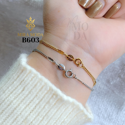 B603 Anklet Gold Plated Bracelet Hypoallergenic Tarnish-Resistant Water-Safe Jewelry for Men & Women | MIRA MODA