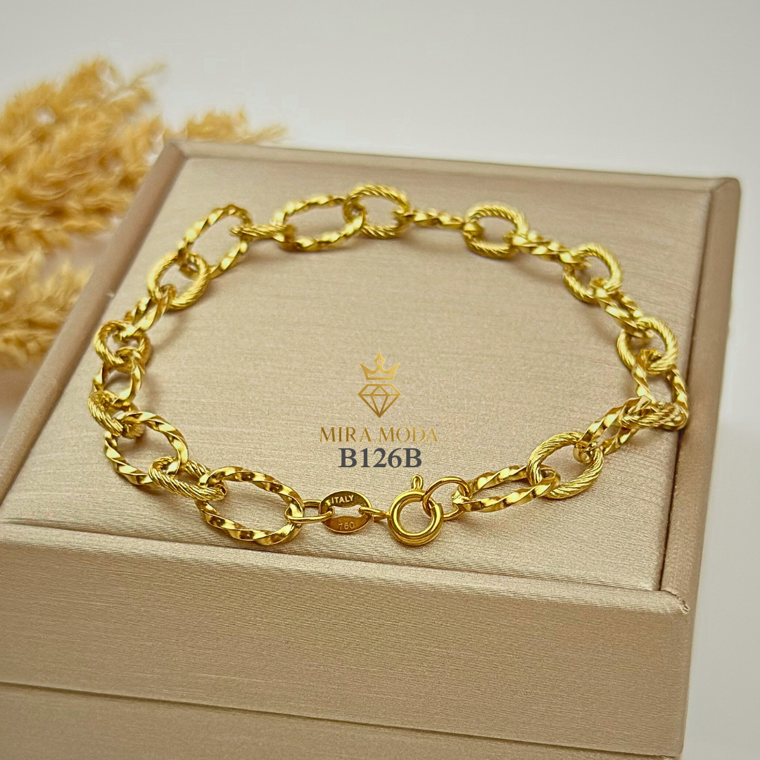 B126B – Twisted Chain Bracelet | MIRA MODA