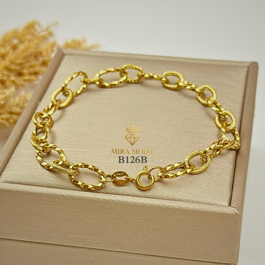 B126B – Twisted Chain Bracelet | MIRA MODA