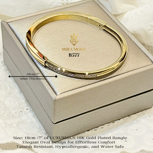 B577 Trendy U Shape Bangle 18cm | MIRA MODA