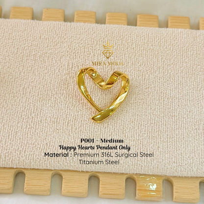 [MIRA MODA] P001 Happy Open Heart Pendant Only