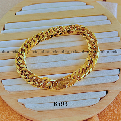 B593-Japan M Cut Clip Lock Necklace 12mm | MIRA MODA