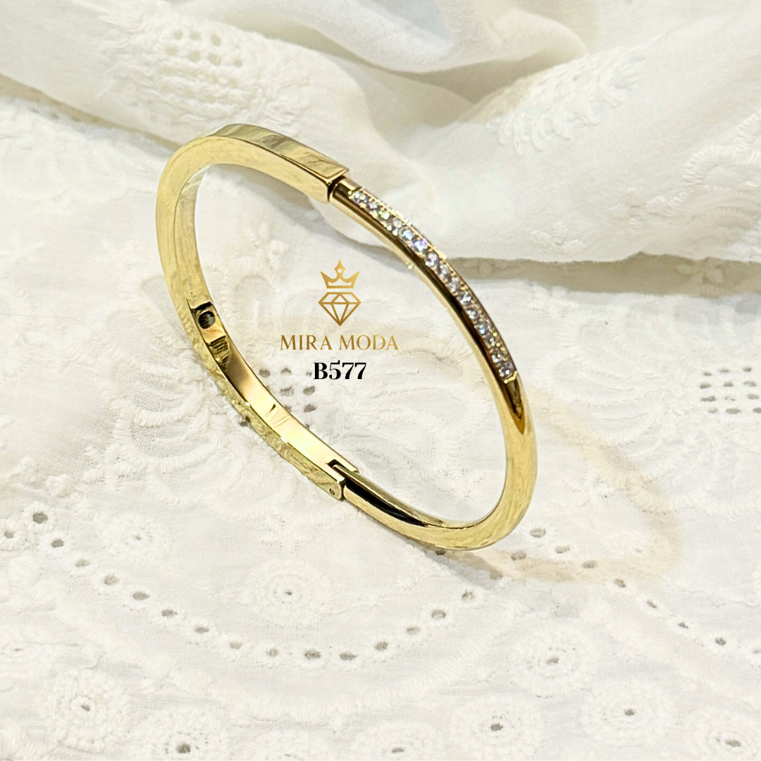 B577 Trendy U Shape Bangle 18cm | MIRA MODA