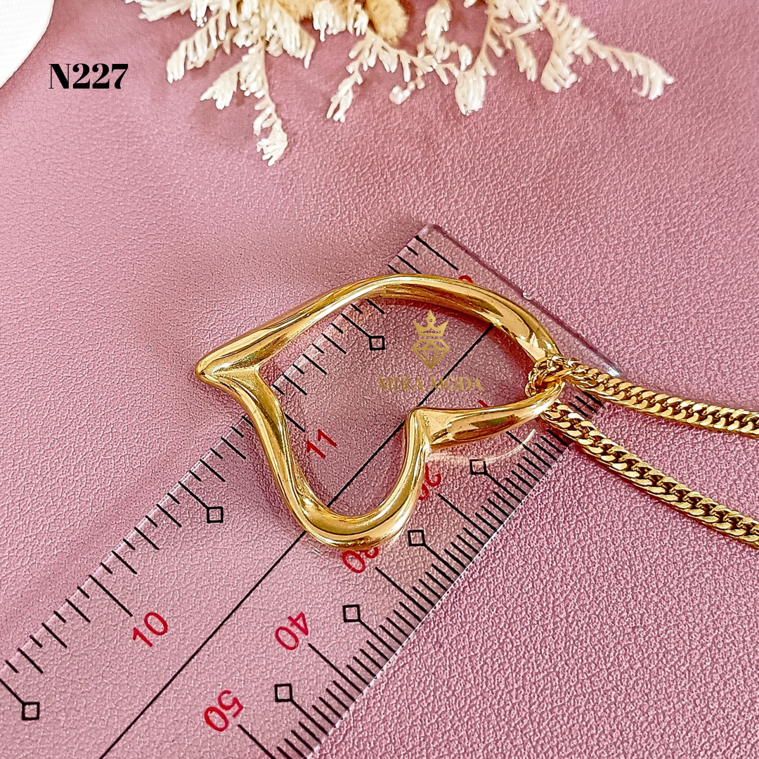 N227-Japan Style | Open Heart Necklace| MIRA MODA