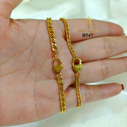 B547 HEART LOCK Japan Cut Daily Gold Plated Bracelet SOLD SEPARATELY Tarnish Resistant Hypoallergenic Not Pawnable | MIRA MODA