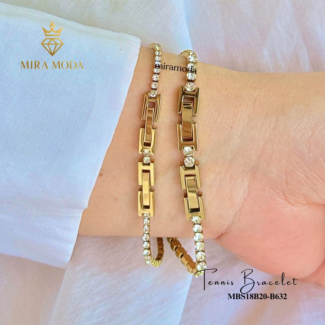 B632 Luxury Aesthetic Tennis Bracelet ✨ Tarnish Resistant Hypoallergenic | MIRA MODA