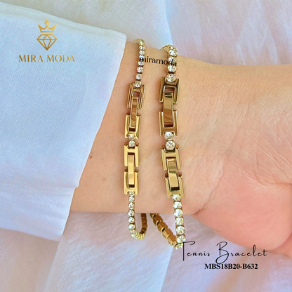 B632 Luxury Aesthetic Tennis Bracelet ✨ Tarnish Resistant Hypoallergenic | MIRA MODA