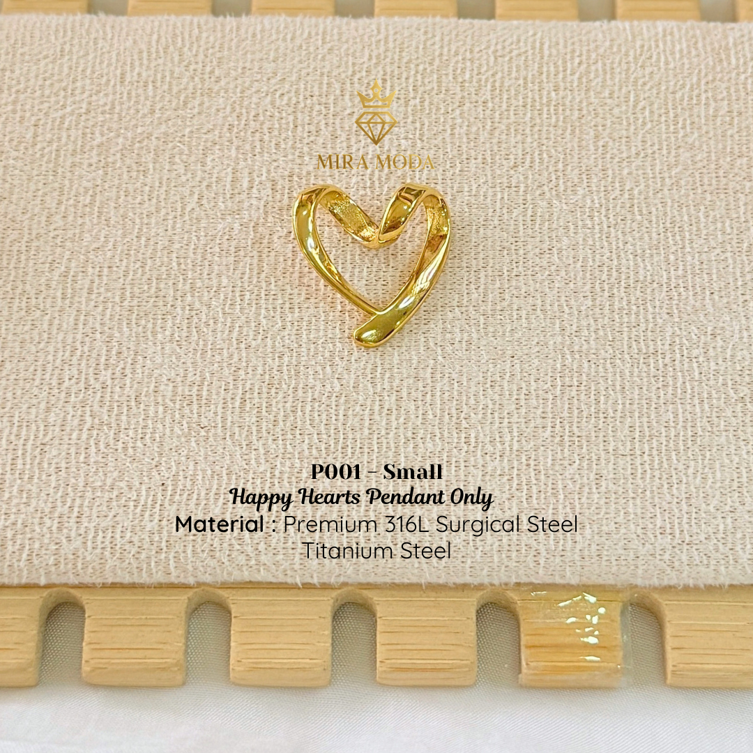 [MIRA MODA] P001 Happy Open Heart Pendant Only