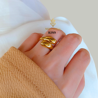 R289 – Tear Drop Adjustable Ring For Men & Women | MIRA MODA