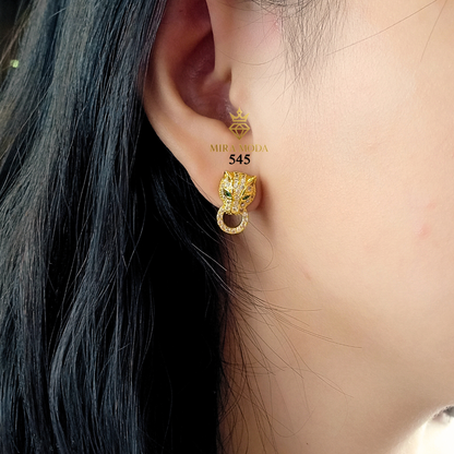 545  Exquisite Panther Head Earrings Stud Earrings for Women | MIRA MODA