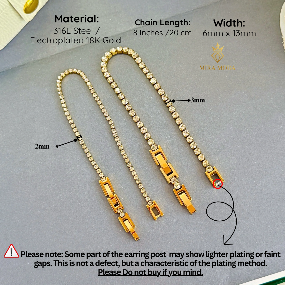 B632 Luxury Aesthetic Tennis Bracelet ✨ Tarnish Resistant Hypoallergenic | MIRA MODA