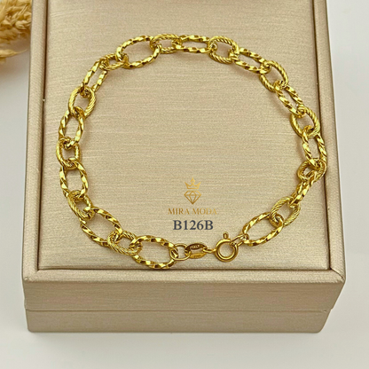 B126B – Twisted Chain Bracelet | MIRA MODA