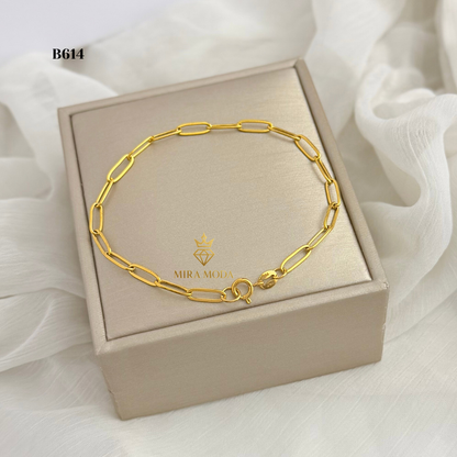 B614 Paper Clip Link  Bracelet | MIRA MODA