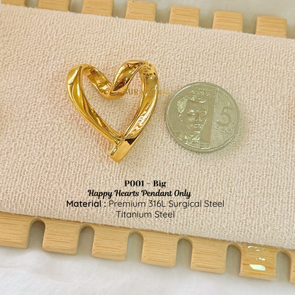 [MIRA MODA] P001 Happy Open Heart Pendant Only
