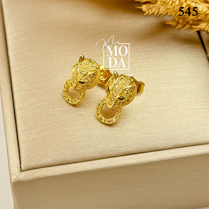 545  Exquisite Panther Head Earrings Stud Earrings for Women | MIRA MODA