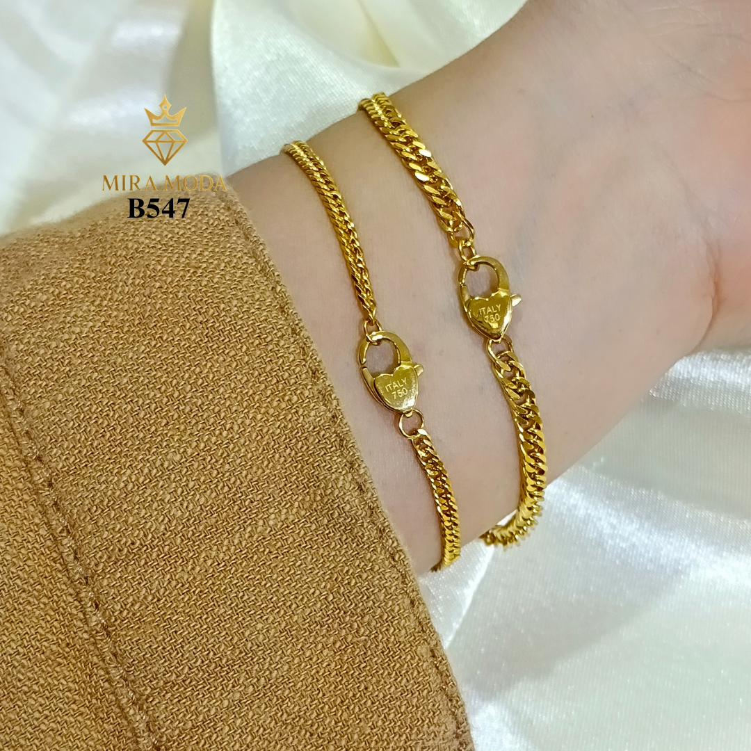 B547 HEART LOCK Japan Cut Daily Gold Plated Bracelet SOLD SEPARATELY Tarnish Resistant Hypoallergenic Not Pawnable | MIRA MODA