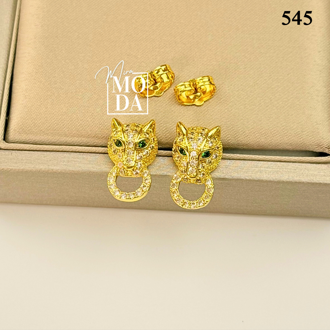 545  Exquisite Panther Head Earrings Stud Earrings for Women | MIRA MODA