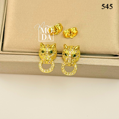545  Exquisite Panther Head Earrings Stud Earrings for Women | MIRA MODA