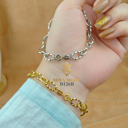 B126B – Twisted Chain Bracelet | MIRA MODA