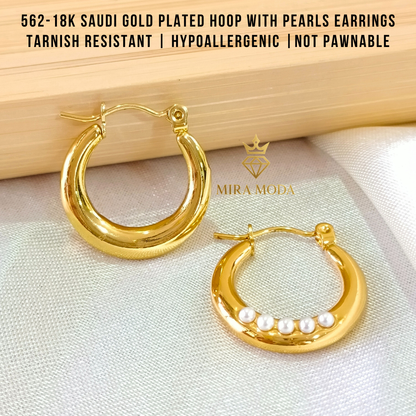 562 Hoop Exquisite Earrings for Women Hypoallergenic Tarnish Resistant Trendy | MIRA MODA